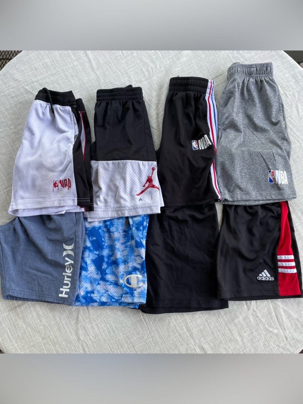 Lot Of 8 Boys Youth Medium Shorts NBA Champion Jordan Hurley Athletech